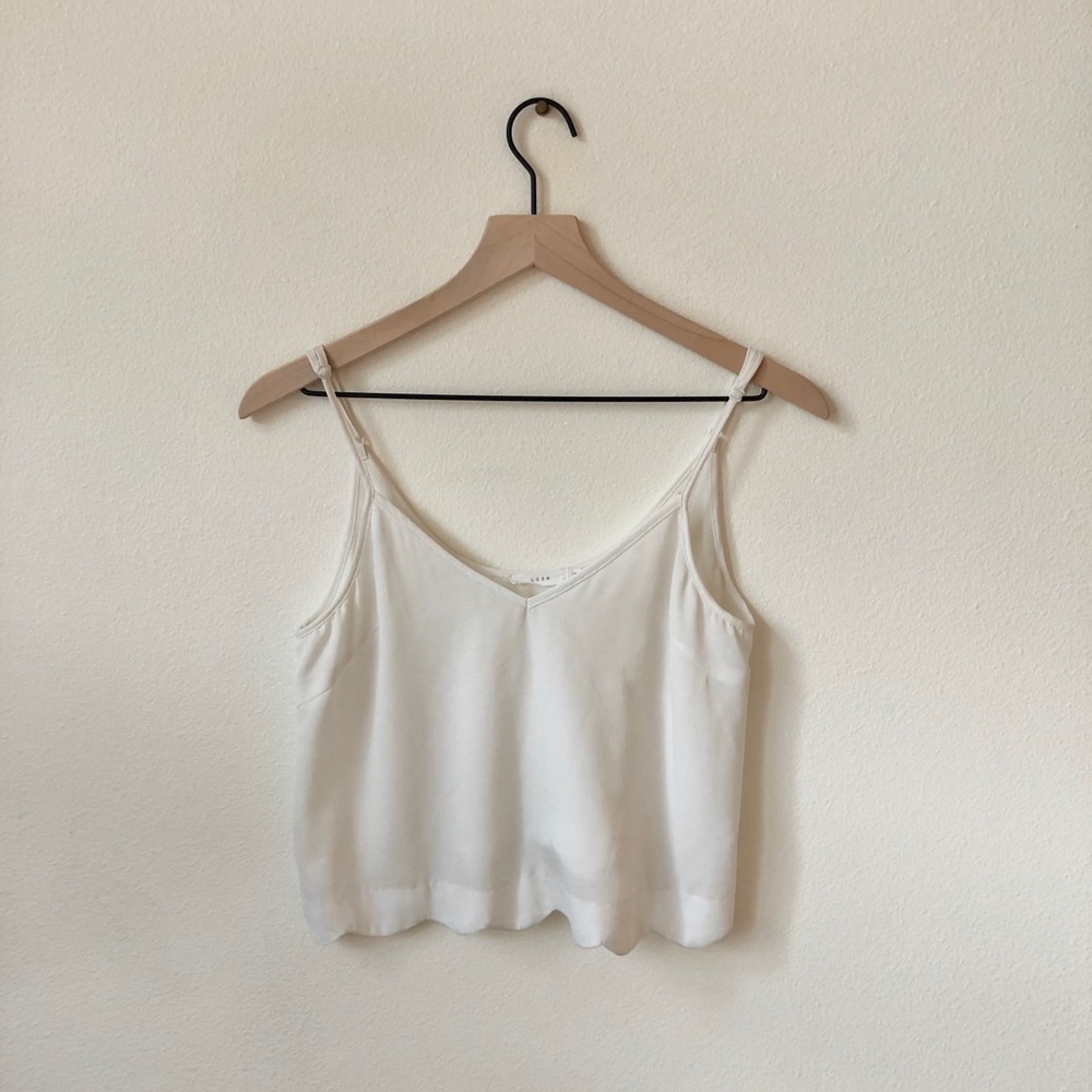 Cropped Scallop Edge Tank
